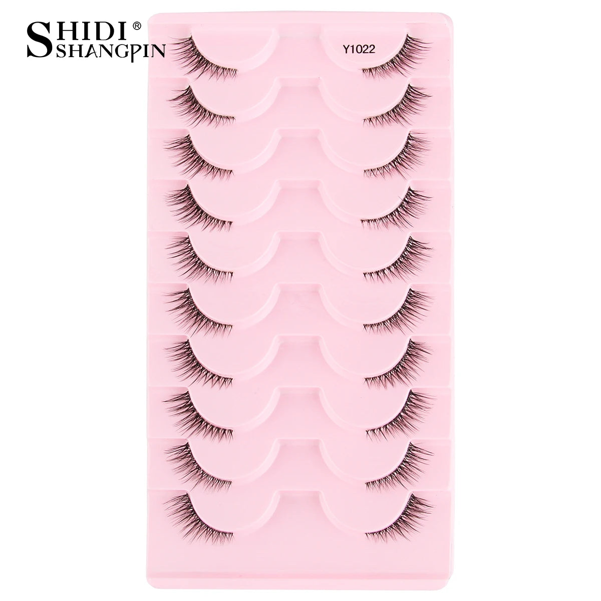 SHIDISHANGPIN 5/10Pairs False Lashes Cat Eye Eyelashes Eyelash Extension 3D Mink Half Lashes Natural Makeup faux Cils maquiagem - Blinksy